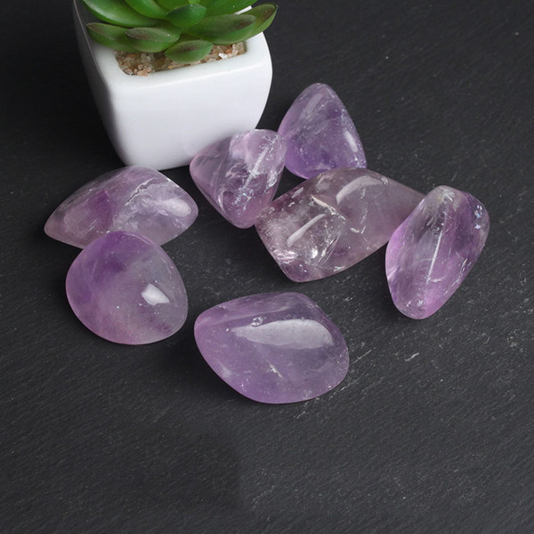 100g Natural Stones and Crystals Violet Amethyst Quartz Crystal Polished Tumbled Stone Mineral Specimen for Home Decoration