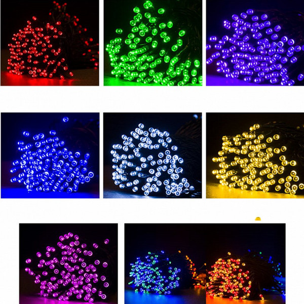 hot Waterproof Outdoor Solar Fairy 8 Pattern Fairy Christmas Party Light LED Light StringsGardening Decoration Lighting Night Light AJI-985