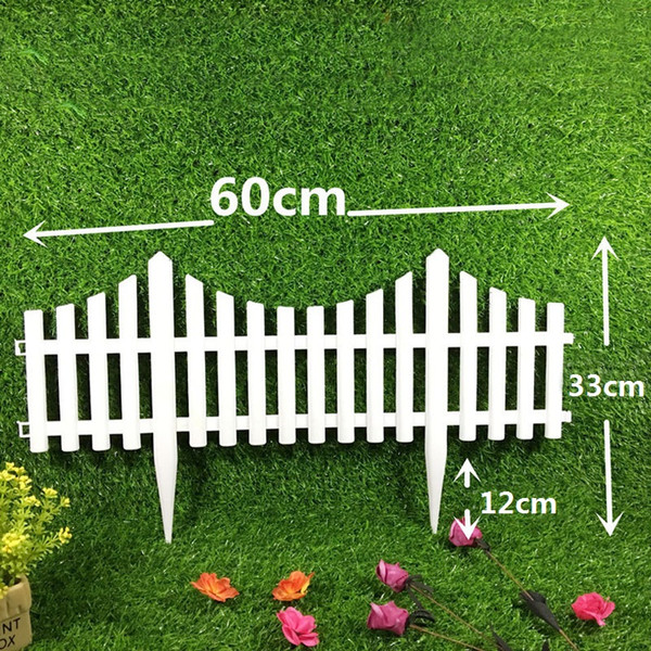 61*33cm Christmas Fence Plug Plastic Insert Fence White Ground Fence Courtyard Garden Decoration Supplies Free Shipping ZA5398