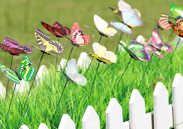 Garden decoration Dancing Flying Butterflies Fluttering Vibration Fly Hummingbird Flying Birds Garden Yard Decoration Funny Outdoor Games