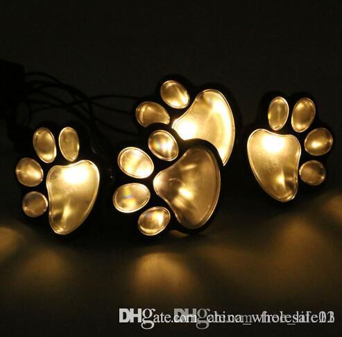 Factory Direct 4LED Solar Powered Cat Animal Paw Print LED Lights Garden Outdoors Path Walkway Lawn Decoration Light Cat Paw Footprints Lamp