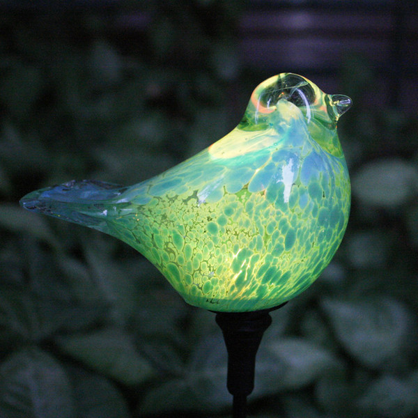 Lenfon Solar Powered Outdoor Garden Stake LED Light Songbird garden lighting Brings a Sweet Glow to the Evening Garden