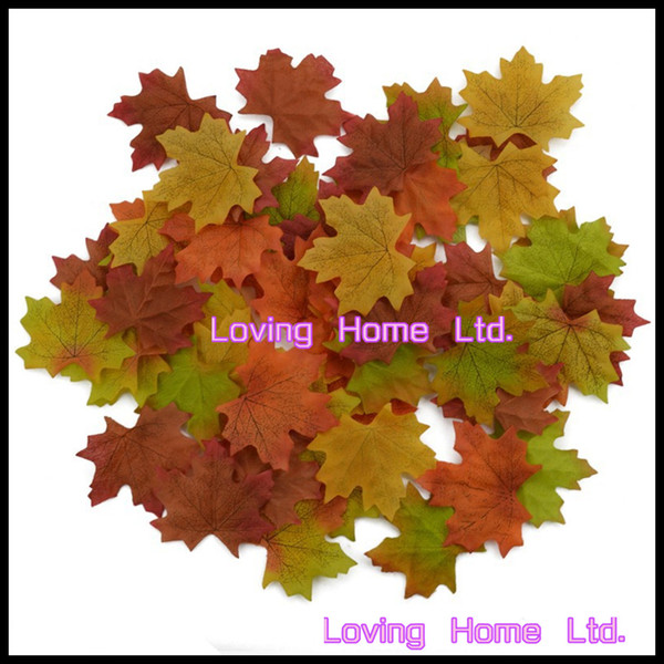 Home Decor Colorful Silk Leaves Autumn Fall Maple Leaf 1000 Pcs Wedding Party Decoration Confetti