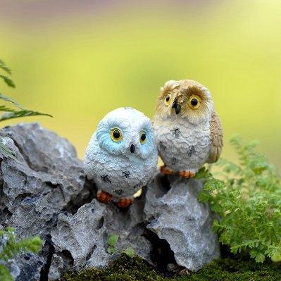 Realistic Christmas Decoration Garden Ornament Cute animal owl Figurine Animal Fairy Dollhouse Plant Decor Accessories 40PC wn413