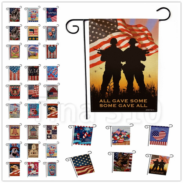 Hot-selling USA flags pattern double-sided printing Garden Flag American flags Garden Flag party decoration 4734