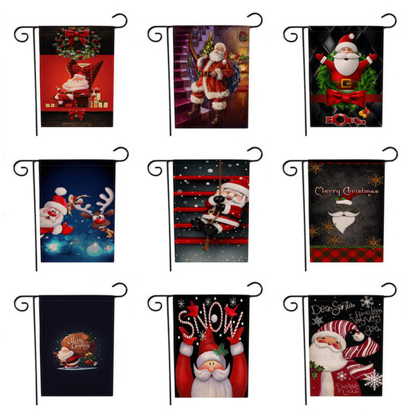 Merry Christmas Flag Santa Claus Christmas Garden Banner Christmas Garden Decorations House Party Flags Drop Shipping