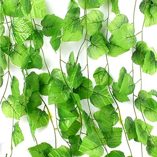 Freeshipping 12pcs/set Artificial Plants Grape Leaves Vines Fake Plant Grass for Wedding Party Home Decoration Gift Graft DIY Hanging