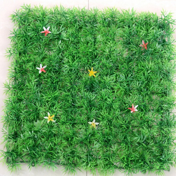 Artificial Simulation of Encryption Plastic Lawn Star Flower Grass Mat For Home Garden Wedding Decoration Free Shipping