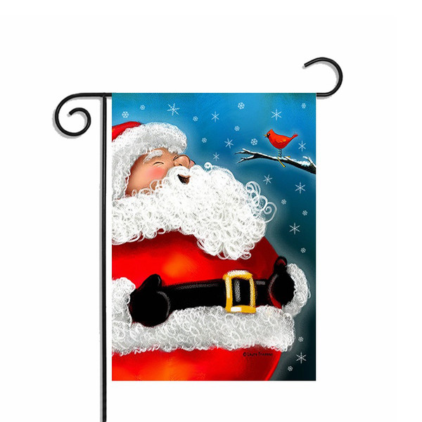 Christmas Garden Flags 30*45cm Outdoor Hanging Polyester Xmas Santa Garden Flags Christmas Decorations Xmas Halloween Party House Decoration