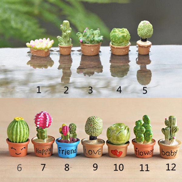 Cute Tiny Table Decor Mini Flower Trees Miniature Plants Garden Decor Fairy Home Garden Houses Decoration Crafts DIY Accessories