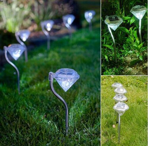 Factory Direct Stainless Solar lawn light for garden decorative solar power led solar light outdoor led lights Diamond Yard lighting