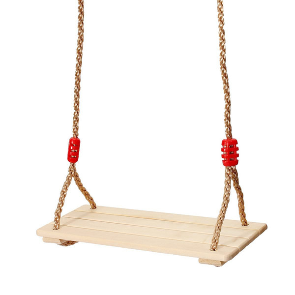 Adults and children Swing Wooden Swing with Rope Toys for Children Outdoor Garden Swings D19011702