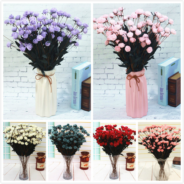 Simulation Mini Rose Artificial flower foam flower diy flower ball garland headdress Wedding decoration Bridal Flowers