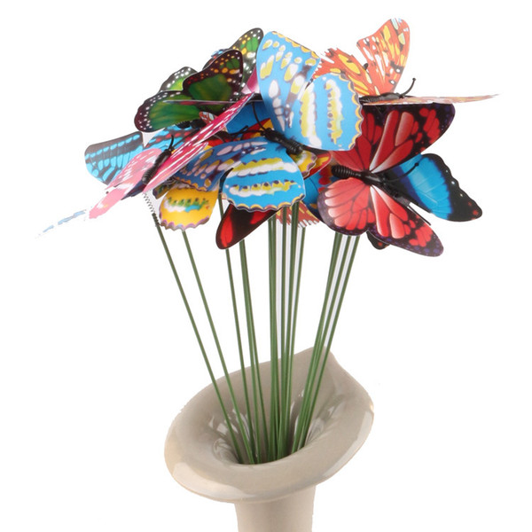 New 7cm cutting-style simulation butterfly flower arrangement decorative butterfly with Wedding inserted rod flower Simulation butterfly