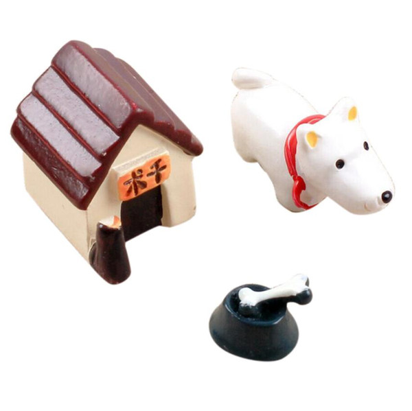 1set Resin Model Dog World Ornaments Craft Accessory Home Garden Decoration Bonsai Terrarium Ornament for indoor decoration