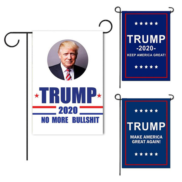 Trump Garden Flags 30* 45CM President General Election Banner 2020 Trump Flag Polyester Cloth Pennant Banner Flags TTA766