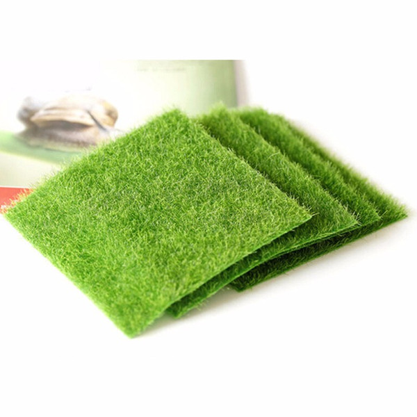 Artificial Grass Fake Lawn 30*30cm/15*15cm Fairy Garden Miniature Gnome Moss Terrarium Decor Miniature Ornament Garden Dollhouse