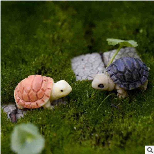 Miniature Resin Turtle Micro Landscape Moss Bottle Succulent Plants Pot Decoration Ecological Props DIY Resin Crafts Materials