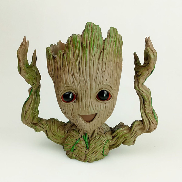 Flowerpot Guardians of The Galaxy Tree Baby Groot Action Figures Cute Model Toy Flower Pot with Hole Pen Pot Best New Year Gifts For Kids