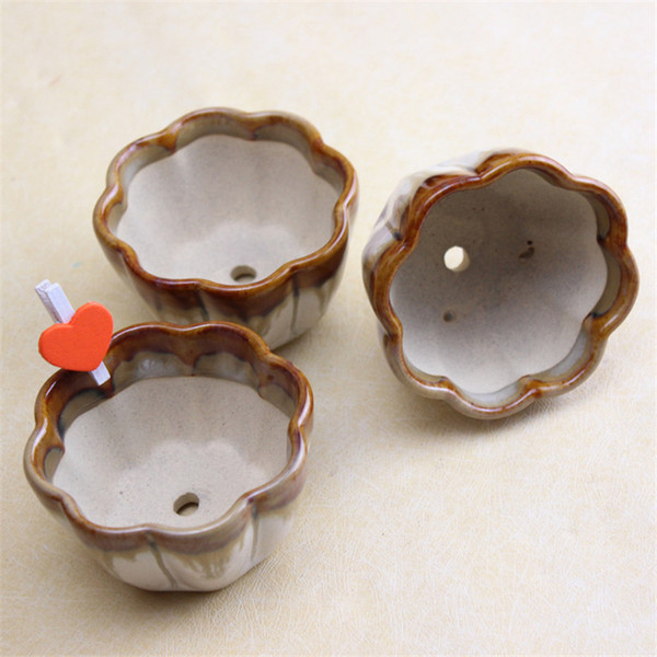 Creative succulents pots fashion ceramics flower pots mini Multi-use planter succulent plant potted on the desk home decoration wholesale