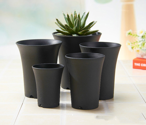 4 Inch Diameter 5.1 Inch Height Dull Polish Plastic Pots for Plants, Cuttings & Seedlings, 10-Pack Durable Living Garden Planters