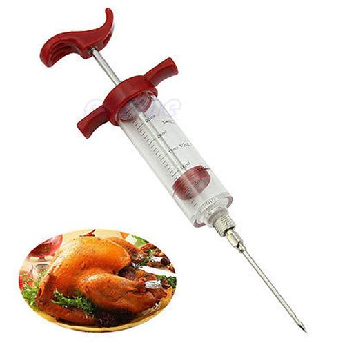 5x Stainless Steel Marinade Injector Needle For Barbecue Grill Flavor Turkey Bbq C19041501