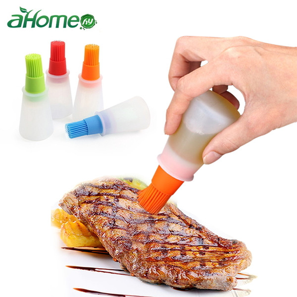 Storage Bottles Silicone Oil Bottle Brush For Barbecue Cooking Baking Pancake Bbq Tools Kitchen Accessories C19041501