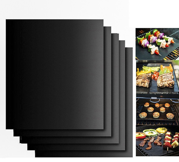 BBQ Grill Mat Durable 33*40CM thick 0.25mm Gas Grill barbecue mat Reusable No Stick BBQ Grill Mat Outdoor Picnic Cooking Tool