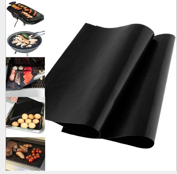 Traditional Black color Grill and Bake Mats Heat Conductive BBQ Kitchen Tool Popular selling the hot item