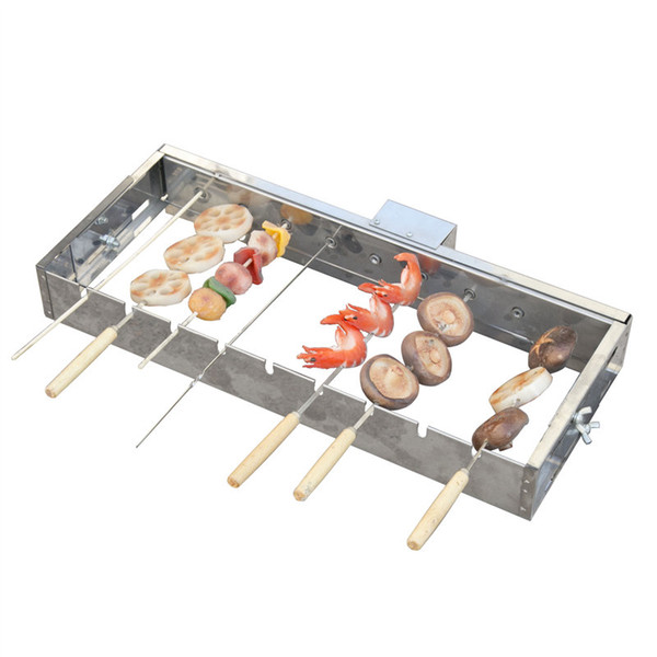 Not limited to roasting needles Automatically flipping the shelf Adjusting the width Barbecue Grill Rolling skewers