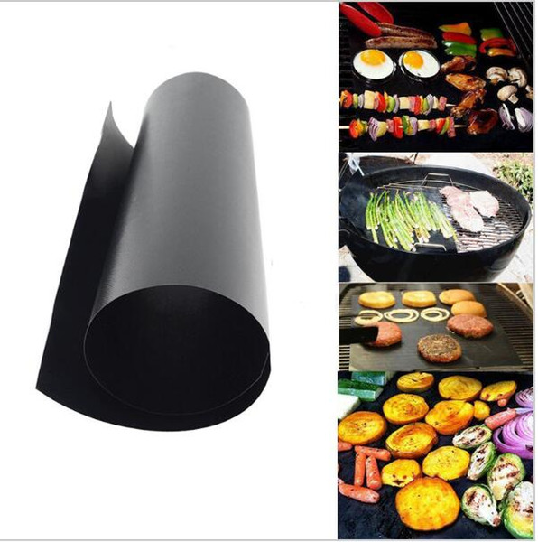 Non-Stick BBQ Grill Mat Thick Durable 33*40CM Gas Grill barbecue mat Reusable No Stick BBQ Grill Mat Sheet Picnic Cooking Tool KKA1849