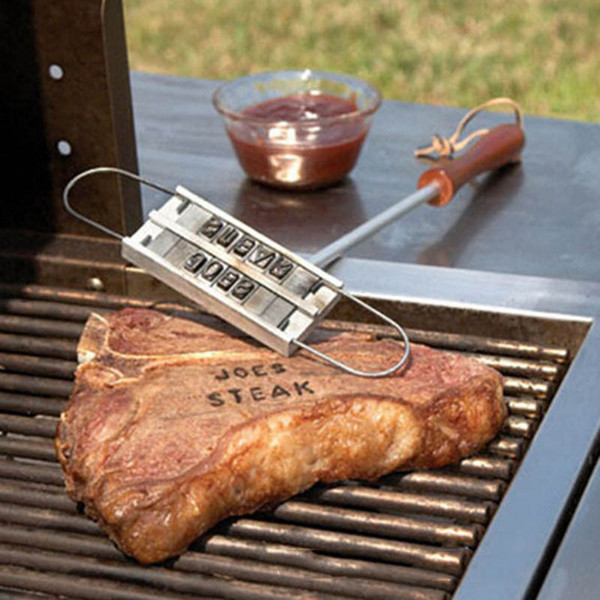 BBQ Barbecue Branding Iron Tools With Changeable 55 Letters Fire Branded Imprint Alphabet Outdoor Barbecue Cook Steak Meat Tool DBC DH1095