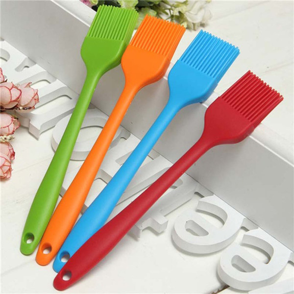 DHL Silicone Oil Brush Heat Resistance BBQ Basting brushes colorful home outdoor Baking Cooking BBQ tools