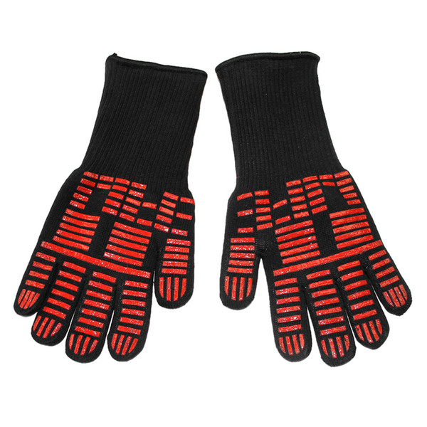 Extreme Heat Resistant Kitchen Barbecue Thick Silicon Oven Gloves BBQ Grill Long Glove For Extra Forearm Protection