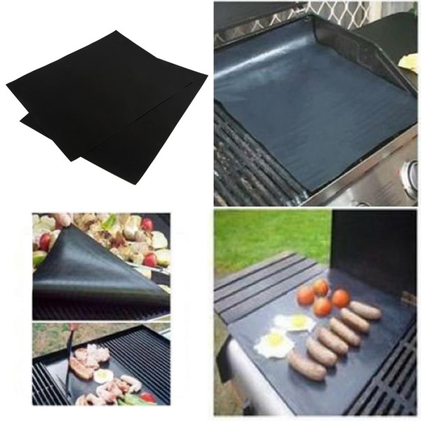 BBQ Grill Mats barbecue pad Reusable NON-Stick Surface Hot Plate Mat Baking Easy Clean Grilling