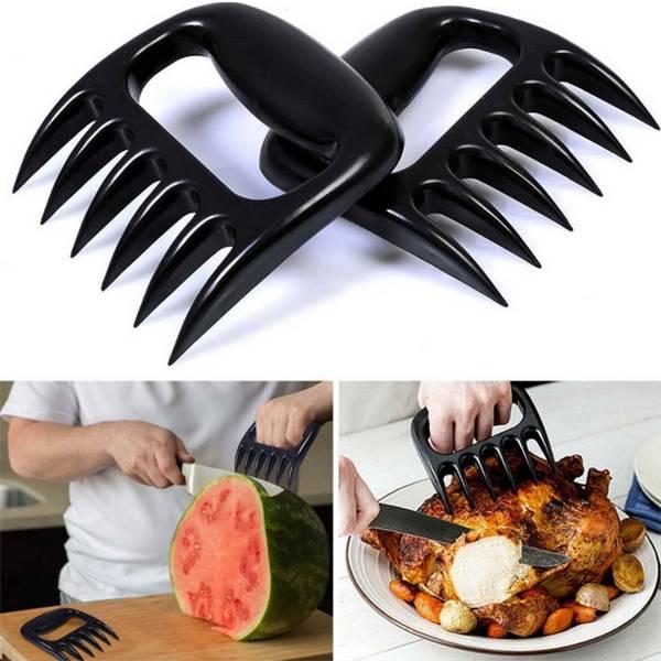 2PCS Meat Bear Claws Pulled Pork Shredder For Perfectly Shredded Meat Bbq Pork Handler Fork Meat Shredder For BBQ Smoker Grill Turkey Forks