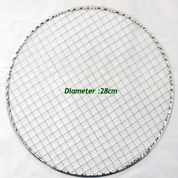 Wholesale- 2017 NEW 28cm Only $6.49 Disposable Round BBQ grill net Galvanized Wire mesh bbq grill racks net round carbon grill