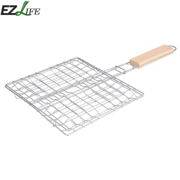 1 Pcs Barbecue Net Grilled Fish Splint Barbecue Splint Iron Grill Bbq Tools Outdoor Tools Long Handle Net