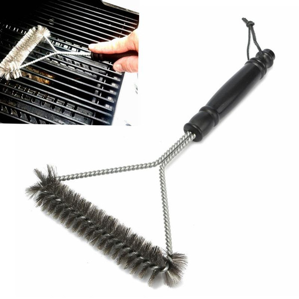 Clean Tool Barbecue Grill BBQ Brush Stainless Steel Wire Bristles Cleaning Brushes With Handle Durable Cooking BBQ Tool Hot Sale