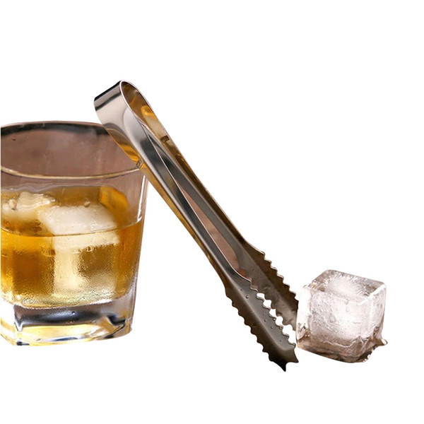 201 Stainless Steel Coffee Ice Cube Tong Clips Mini Clamp Cooking Salad Serving BBQ Tongs Christmas Tableware Bar Kitchen tools