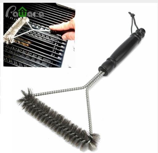 Non-stick Barbecue Grill BBQ Brush Stainless Steel Wire Bristles Cleaning Brushes With Handle Durable Cooking BBQ Tools Hot Sale