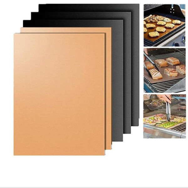 Teflon BBQ Grill Mat for Barbecue Grill Sheet 40*33cm Cooking Baking and Microwave oven PTFE Coated Fiberglass Fabric Reusable Easy Clear