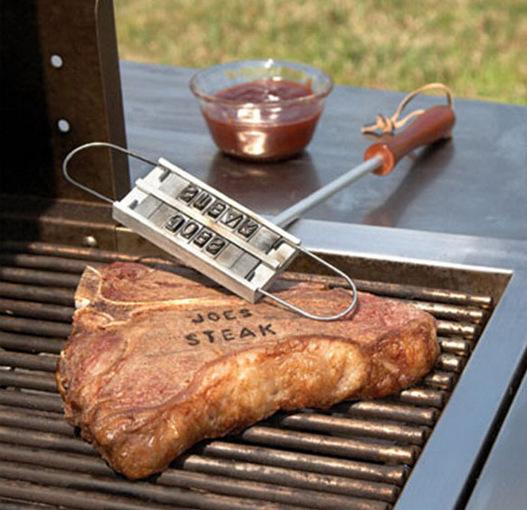 New 2017 BBQ Meat Branding iron with changeable letters Personality Steak Meat Barbecue BBQ Tool Changeable 55 Letters