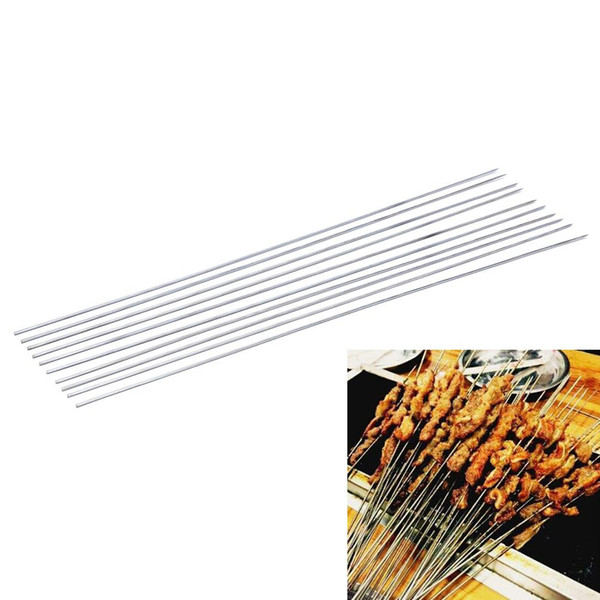 6000pcs Stainless Steel Barbecue BBQ Skewers Needle Kebab Sticks For Outdoor Camping Picnic Tools 35*2.2cm