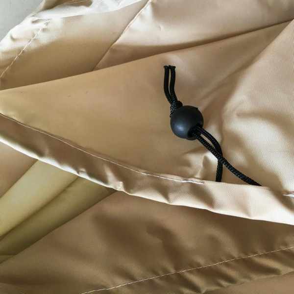 Beige Oxford Cloth BBQ Covers Practical Anti Ultraviolet Portable Grill Cover Easy To Carry Rain Proof Outdoor Supplies Small Light 52rs4