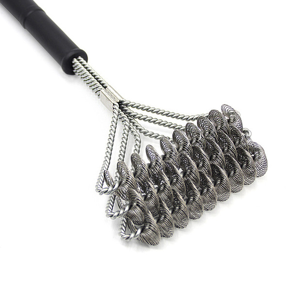 Barbecue Grill Bbq Brush Clean Tool Stainless Steel Wire Bristles Non-stick Cleaning Brushes With Handle Durable Cook Accessorie C19041501