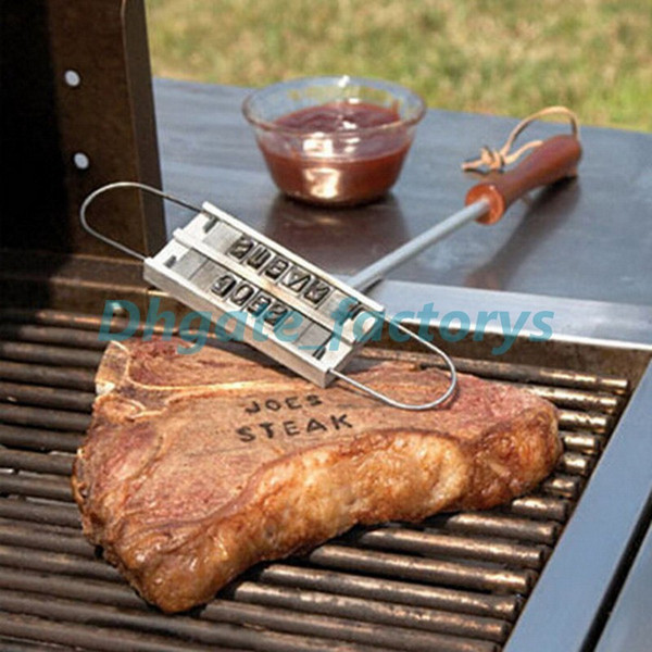 BBQ Meat Branding iron with changeable letters Personality Steak Meat Barbecue BBQ Tool Changeable 55 Letters