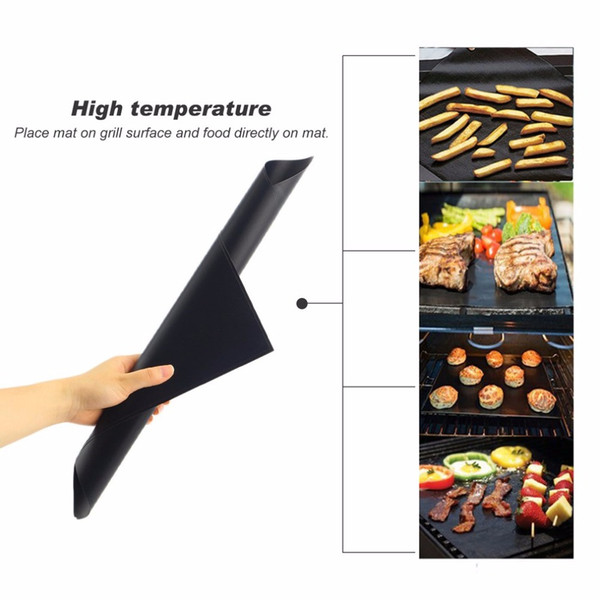 (1pc wholesale)Reusable Non-Stick BBQ Grill Mat Pad Baking Sheet Meshes Portable Outdoor Picnic Cooking Barbecue Tool Drop Shipping