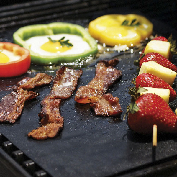 Non-Stick BBQ Grill Mat Thick Durable 33*40CM Gas Grill barbecue mat Reusable No Stick BBQ Grill Mat Sheet Picnic Cooking Tool KKA1849