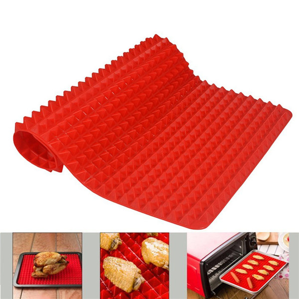 Practical Creative Pyramid Silicone Baking Mat Pan Non Stick Fat Reducing Silicone Cooking Mat Oven Baking Tray Sheets